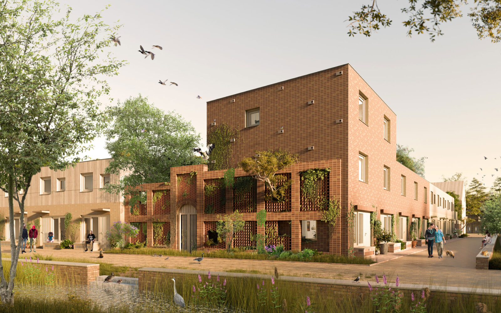 BeHagen, a biobased social housing project by bureau SLA in Leeuwarden