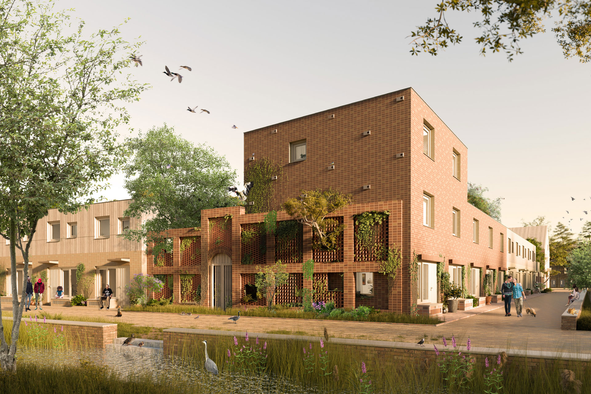 BeHagen, a biobased social housing project by bureau SLA in Leeuwarden