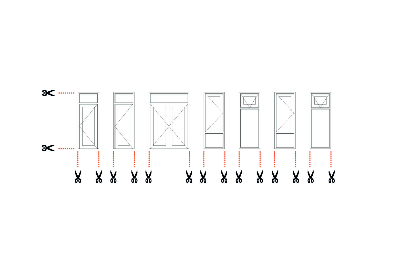 Leaflet of window frames for co-living Oosterwold