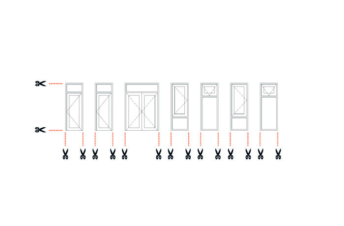 Leaflet of window frames for co-living Oosterwold
