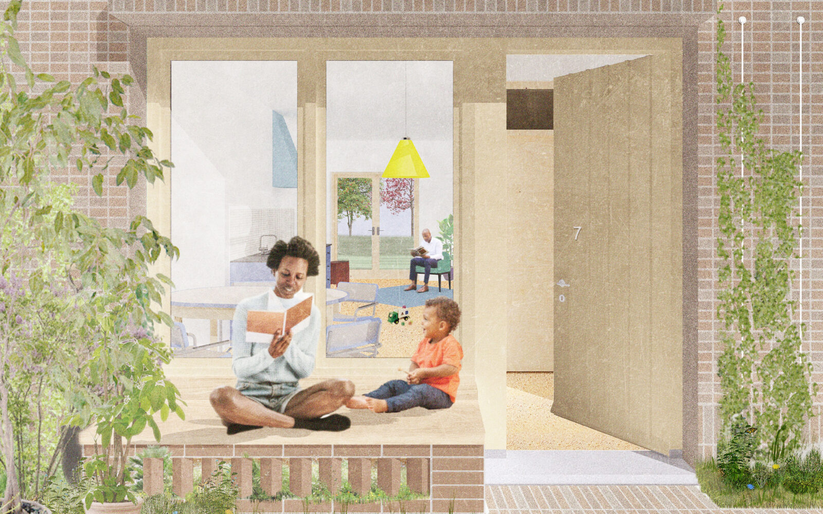 Each of beHagen's house has a nature-inclusive Delft curb and garden