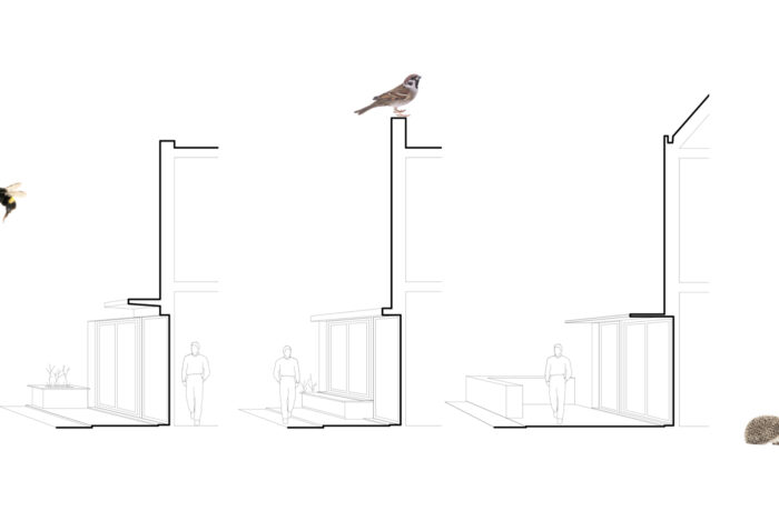 beHagen's porous benches crafted from Wadden Sea sediment transform the Delft-style front-walk into a nature hotspot.